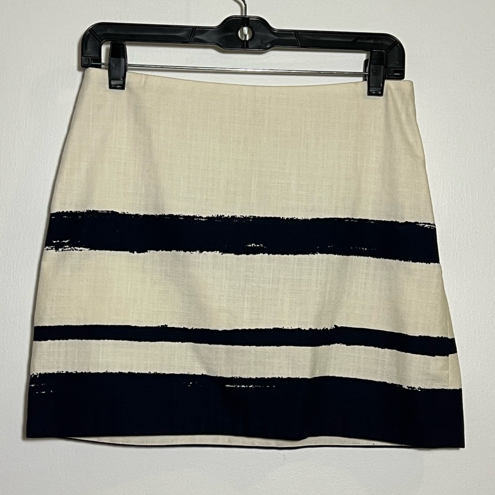 J Crew Painted Stripe Mini Skirt